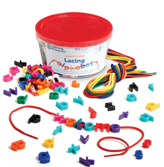 Lowercase letter lacing